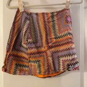 Urban Outfitters Zigzag Mini Skirt - Multicolor